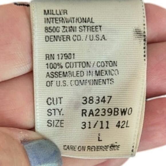 Rocky Mountain Jeans 31x32 Concho Button Southwest Denim Black 90's Rockies - Picture 9 of 11